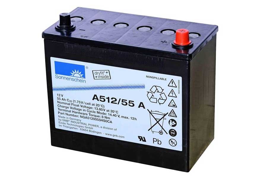 Sonnenschein Bleiakku Dryfit A512/55A - 12V 55Ah Sonnenschein Bleiakku Dryfit A512/55A - 12V 55Ah