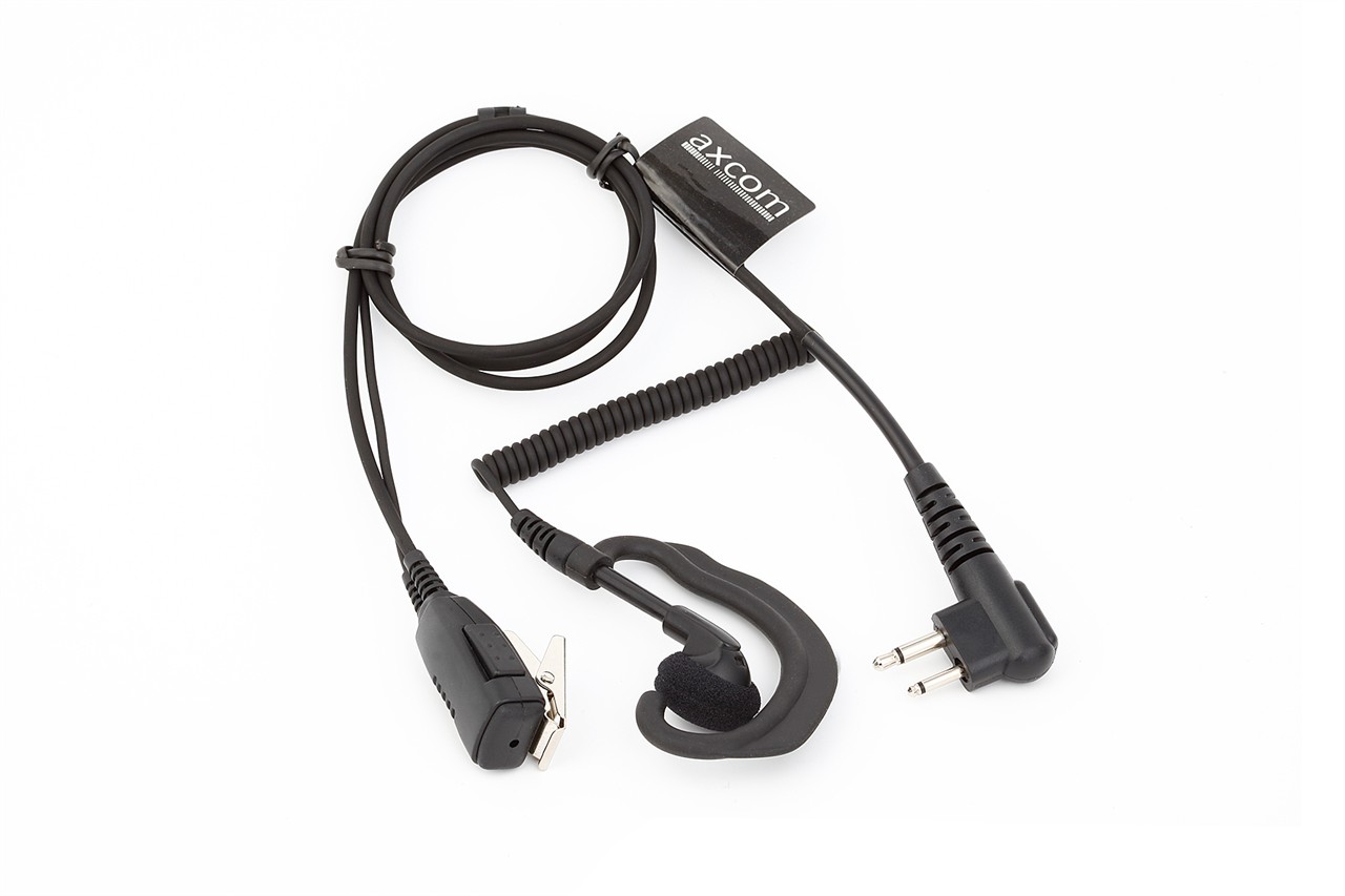 Flexi-Ohrhänger mit Mikro und PTT-Taste für Motorola GP300, CP040, DP1400, R2 Doppelklinkenstecker