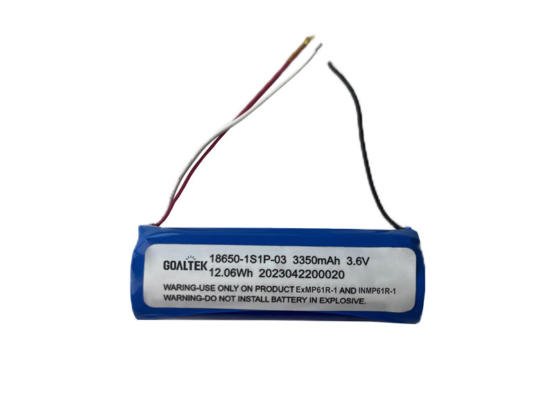 Akku-Zelle für explosionsgeschützte Stirnlampe EXMP61R-1 - 3,6V/3350mAh Akku-Zelle für explosionsgeschützte Stirnlampe EXMP61R-1 - 3,6V/3350mAh