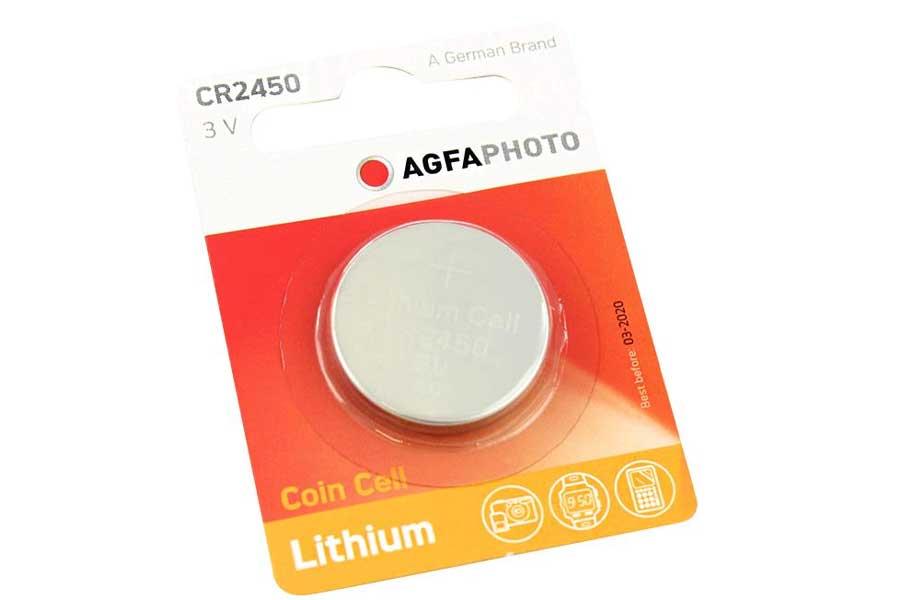 Li-Me Batterie Knopfzelle CR2450/DL2450/ECR2450 - 3V/ 580 mAh (VPE12)