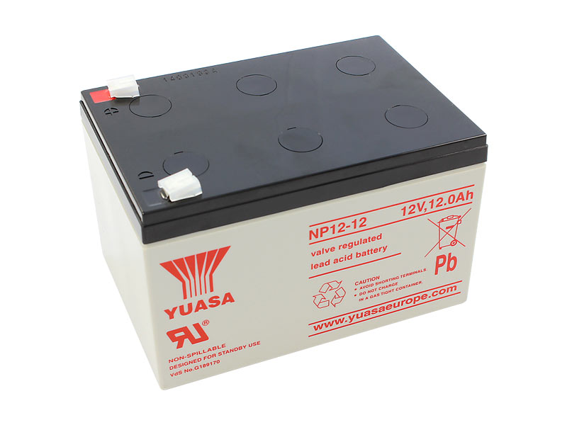 Yuasa Bleiakku NP12-12 - 12V 12Ah - VDS 6,3 mm Kontakte