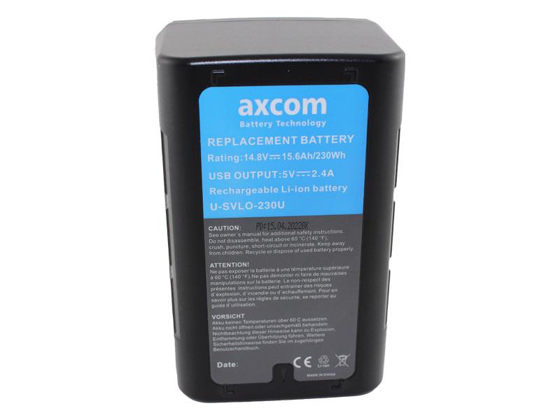 Li-Ion Akku Sony V Mount / V Lock 14,8V/15.6Ah/230Wh mit USB & LED