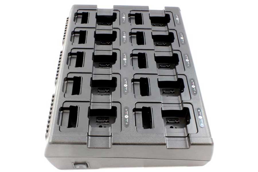 10+10-Stationen Ladegerät inkl. Adapter für Motorola MTP850