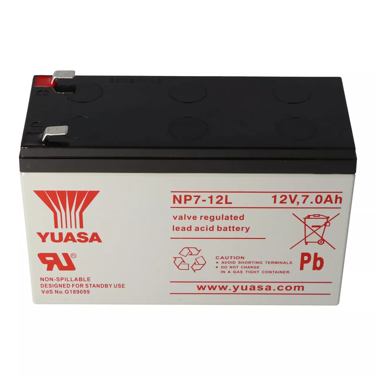 Yuasa Bleiakku NP7-12L - 12V 7Ah - VDS 6,3mm Kontakte