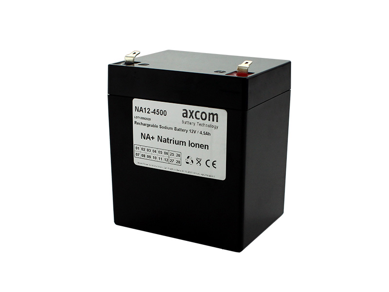Axcom Natrium Ionen Akku 12V 4,5Ah mit 4,7mm Steckkontakten