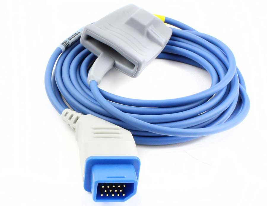 SpO2 Fingersensor Soft für Nihon Kohden, Erwachsene, 3m (wie TL-201T)