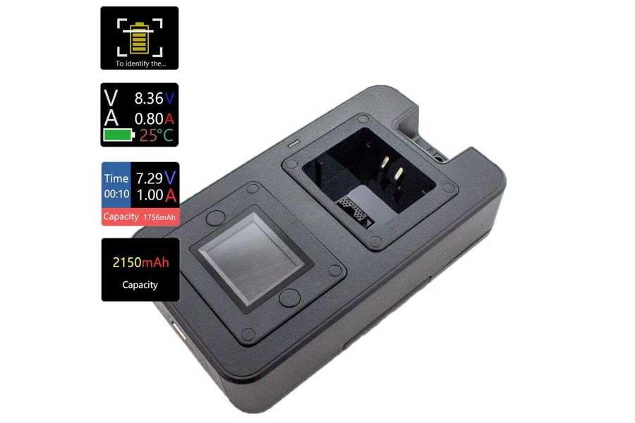 Tischladegerät mit LCD-Anzeige Lade und Entladefunktion, Temperaturanzeige MTP6650 Tischladegerät mit LCD-Anzeige Lade und Entladefunktion, Temperaturanzeige MTP6650