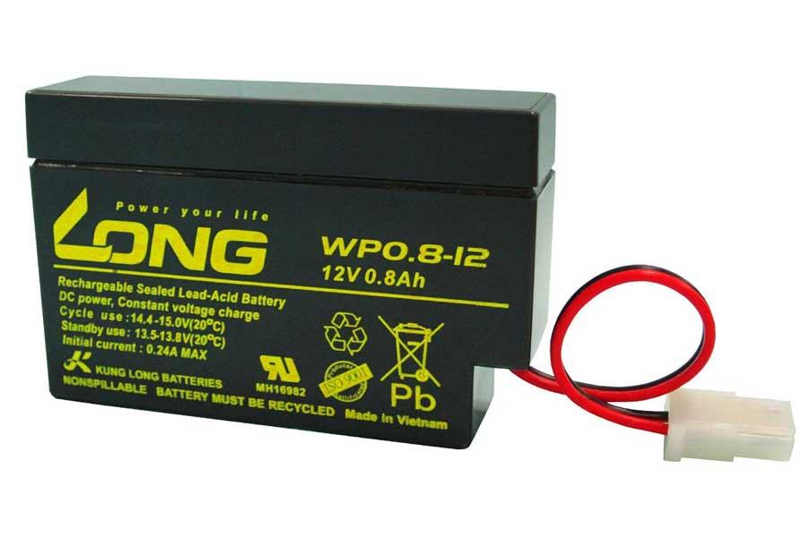 Bleiakku Long WP0.8-12 - 12V 800mAh AMP Stecker