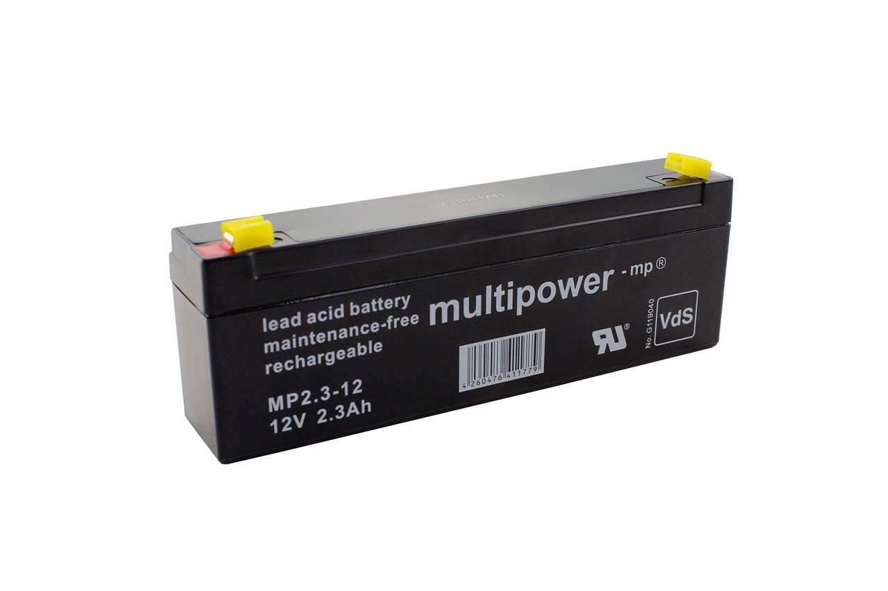 Multipower Bleiakku MP2,3-12 - 12V 2,3Ah (VdS) Multipower Bleiakku MP2,3-12 - 12V 2,3Ah (VdS)