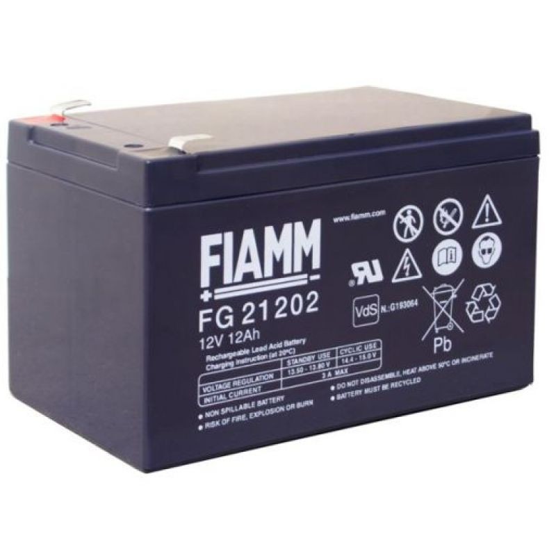 FIAMM Bleiakku FG21202 - 12V 12Ah (VDS) 6,3 mm Kontakte