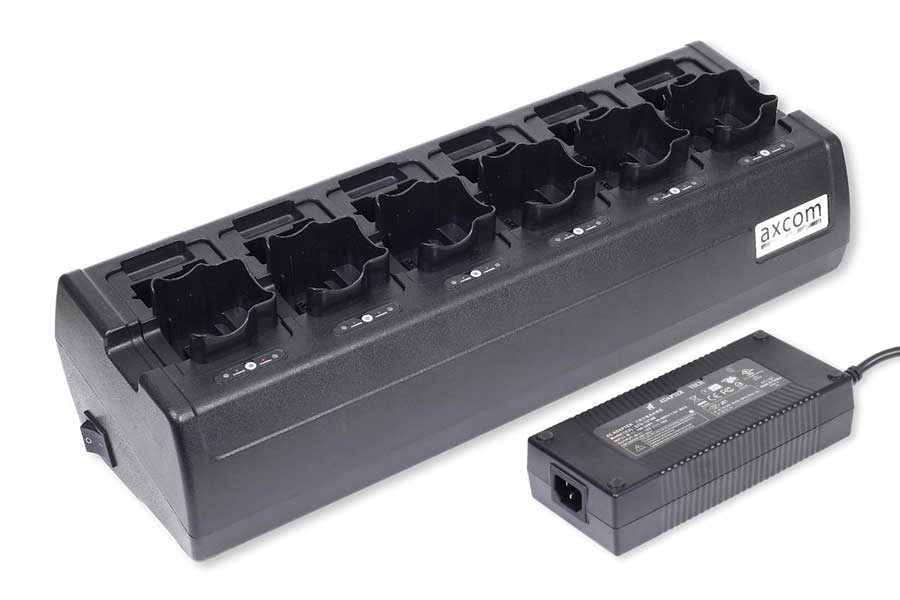 6+6-Stationen Ladegerät inkl. Adapter für Motorola GP360, DP3441
