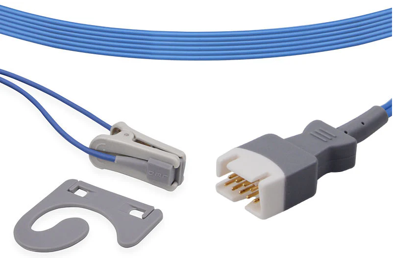 LNCS SpO2 Ohrsensor mit 9 Pin Nellcor Stecker, Erwachsene, 0,9m LNCS SpO2 Ohrsensor mit 9 Pin Nellcor Stecker, Erwachsene, 0,9m