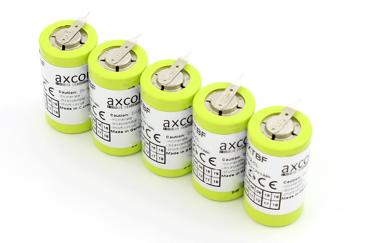 NC Akku für Fresenius Injektomat C/CP - 1,2V 1,8AH (VPE 5) (+1/-2Pin)