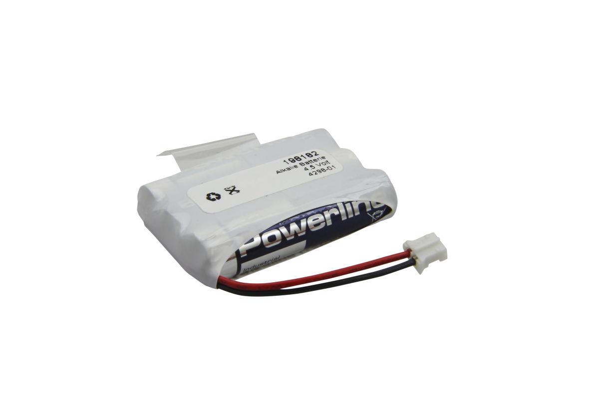 Batterie-Pack für Schließanlage Safe-O-Tronic 4,5V / 3 x LR03 mit 5cm Kabel-Stecker, geschrumpft Batterie-Pack für Schließanlage Safe-O-Tronic 4,5V / 3 x LR03 mit 5cm Kabel-Stecker, geschrumpft