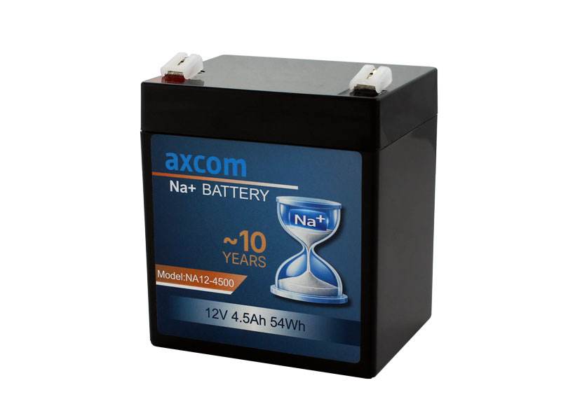 Axcom Natrium Ionen Akku 12V 4,5Ah mit 4,7mm Steckkontakten