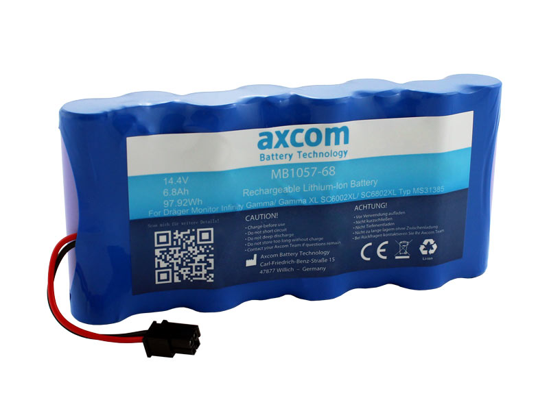 Akku für Siemens SC6002XL/SC6802XL/Dräger Infinity Gamma/Delta