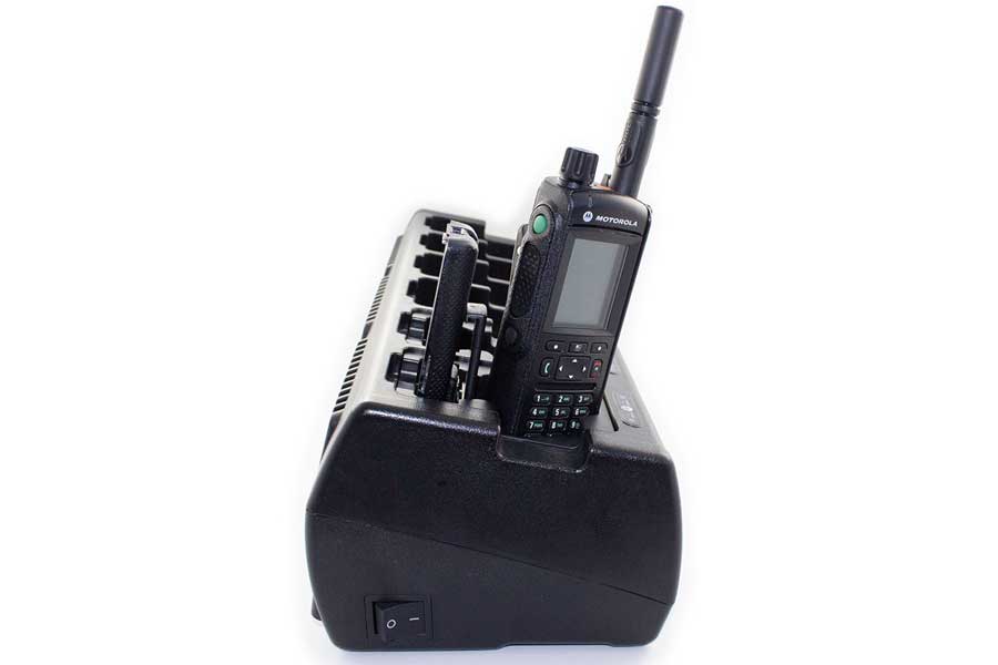 6+6-Stationen Ladegerät inkl. Adapter für MTP6650, MTP3550, MXP600