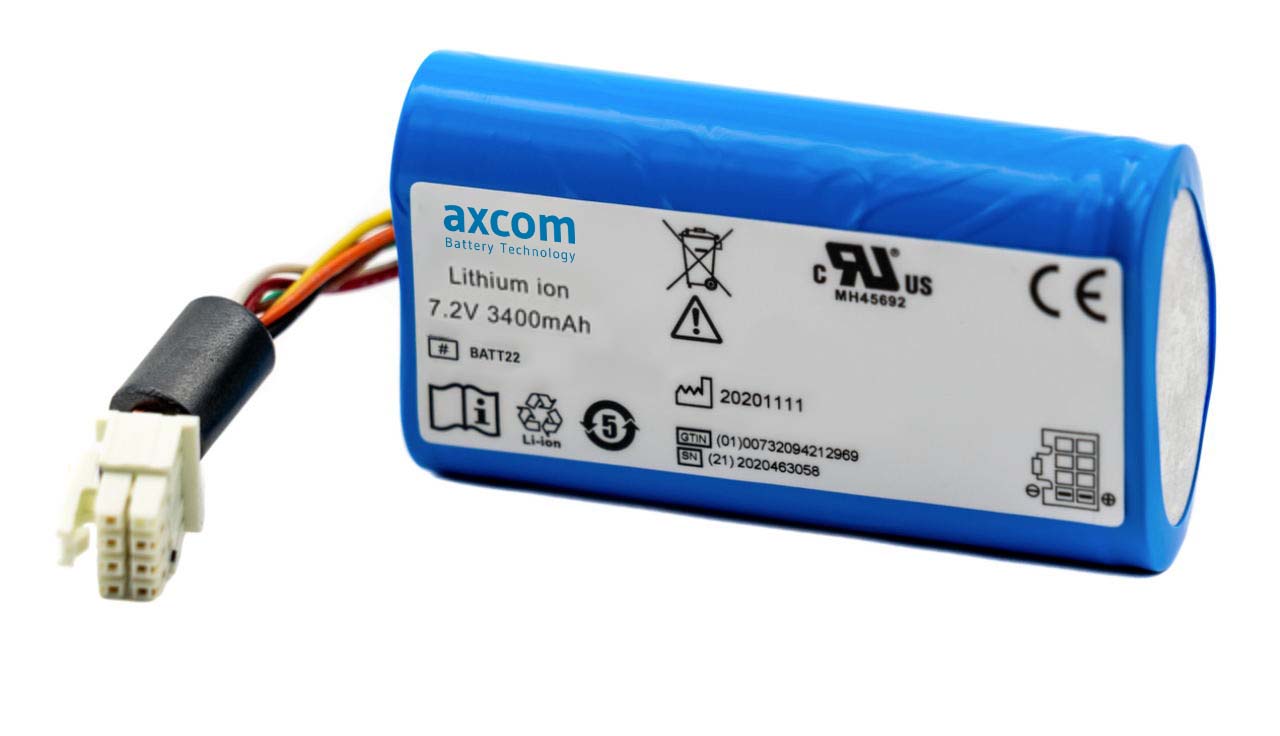 Li-Ion Akku für Welch Allyn Blutdruckmesser Connex Spot 2-Zell 7,2V 3,4AH (BATT22)