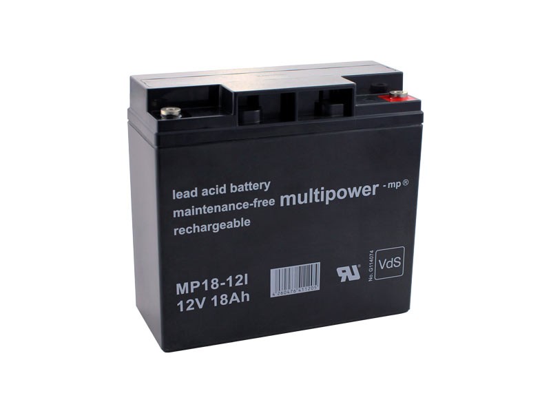Multipower Bleiakku MP18-12i - 12V 18Ah innenliegender Schraubanschluss