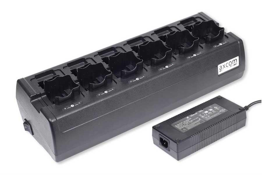 6+6-Stationen Ladegerät inkl. Adapter für GP900, HT1000, XTS