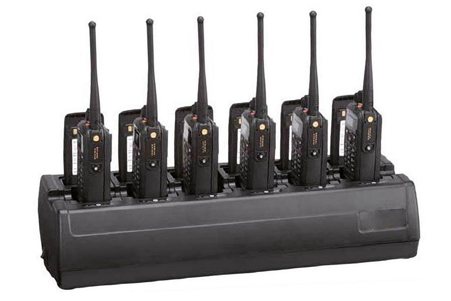 6+6-Stationen Ladegerät inkl. Adapter für Sepura STP8000, STP9000, SC20