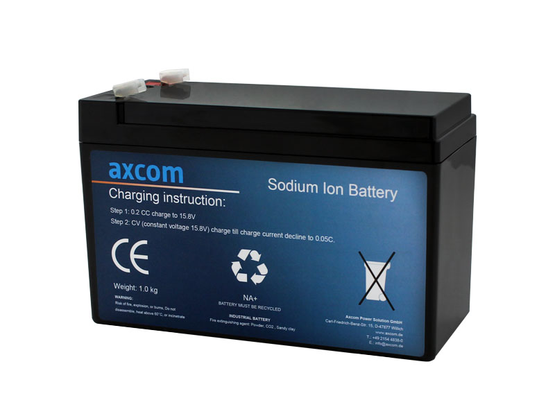 Axcom Natrium Ionen Akku 12V 7Ah mit 4,7mm Steckkontakten