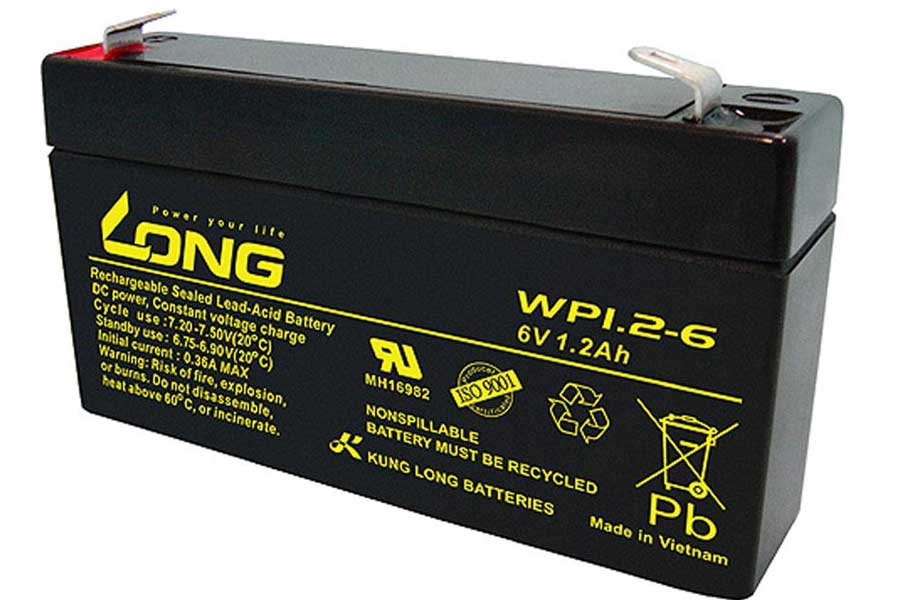 Long Bleiakku WP1.2-6 - 6V 1,2Ah Long Bleiakku WP1.2-6 - 6V 1,2Ah