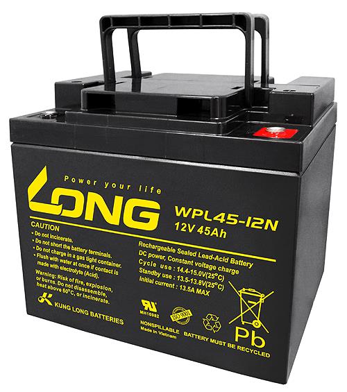 Long Bleiakku WPL45-12N - 12V 45Ah - M6 Long Bleiakku WPL45-12N - 12V 45Ah - M6
