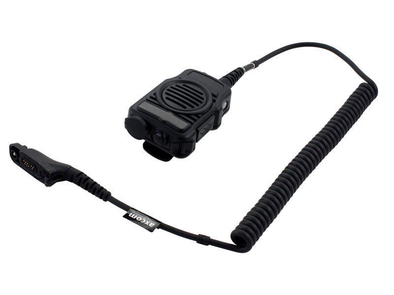 Robustes Gehäuse, 2 PTT-Tasten, Reflektorstreifen Robustes Gehäuse, 2 PTT-Tasten, Reflektorstreifen