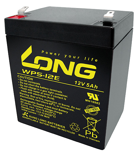 Long Bleiakku WP5-12E - 12V 5Ah Zyklenfest