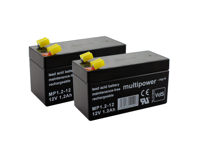Blei-Akkubundle passend für Stiegelmeyer Vivendo Pro, EM1, EM3, EM4, Puro, Sicuro Pesa - 24V 1,2Ah Blei-Akkubundle passend für Stiegelmeyer Vivendo Pro, EM1, EM3, EM4, Puro, Sicuro Pesa - 24V 1,2Ah