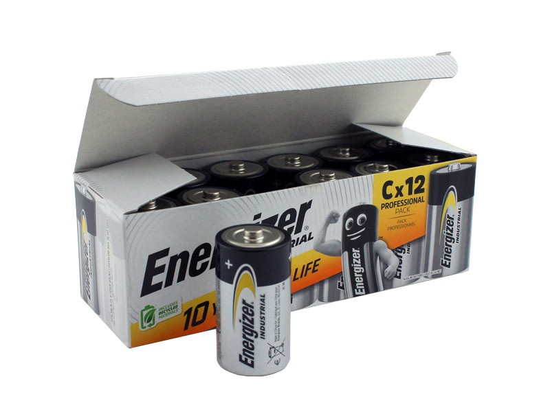 12 Stk. Batterien Energizer Industrial, Baby, C, LR 14, Alkaline