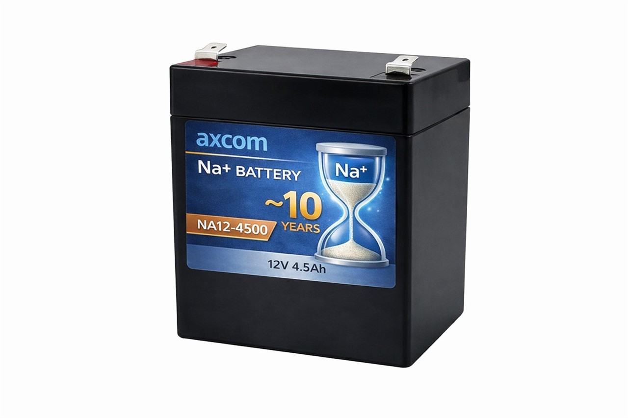 Axcom Natrium Ionen Akku 12V 4,5Ah mit 4,7mm Steckkontakten Axcom Natrium Ionen Akku 12V 4,5Ah mit 4,7mm Steckkontakten