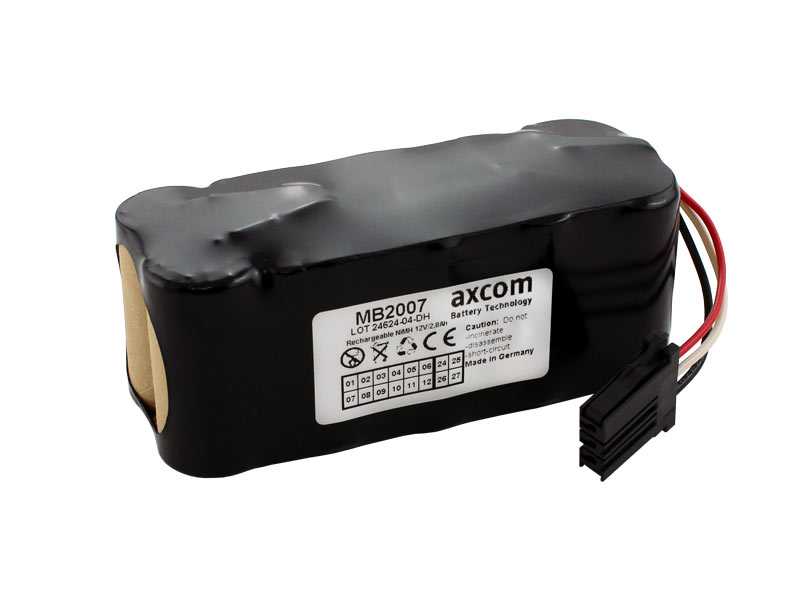 NiMH Akku für Nihon Kohden TEC5521, TEC5531, TEC5631, TEC7621, TEC7631, TEC7721, TEC7731 - 12V/3Ah