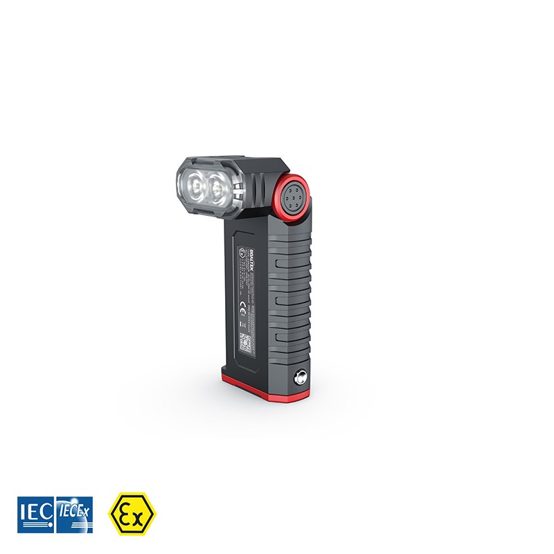 Taschenlampe EX-geschützt, mit 90° Rotationskopf, inkl. Li-Ion Akku, ATEX, 20h Leuchtdauer Taschenlampe EX-geschützt, mit 90° Rotationskopf, inkl. Li-Ion Akku, ATEX, 20h Leuchtdauer