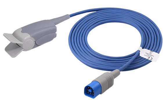 SpO2 Fingersensor Clip für Philips, Erwachsene ab 40kg, 3m (wie M1196A)