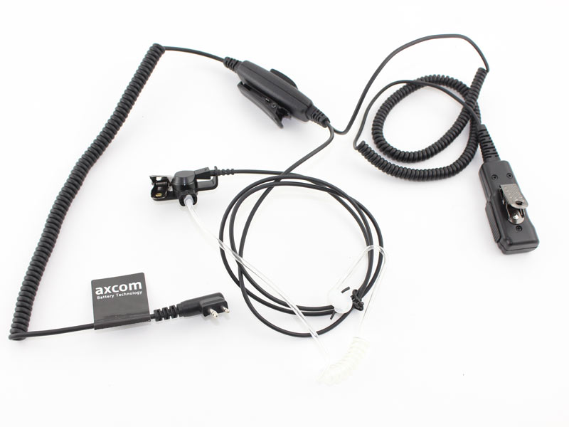 Schallschlauch-Headset 2-Kabel mit Bajonettanschluss, Mikro, PTT für Motorola GP300, CP040, DP1400,