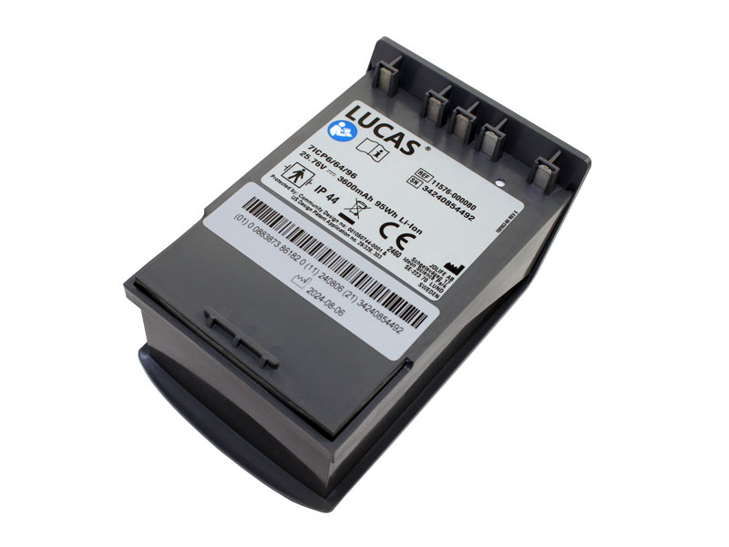 Akku für Physio Control Lucas 2, Lucas 3, Rückseite Akku für Physio Control Lucas 2, Lucas 3, Rückseite