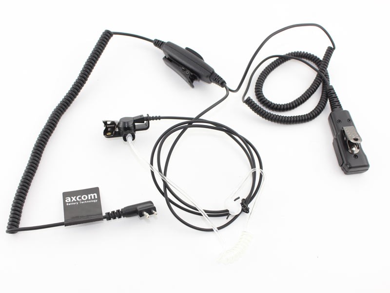 Schallschlauch-Headset 2-Kabel mit Bajonettanschluss, Mikro, PTT für Motorola GP300, CP040, DP1400, Schallschlauch-Headset 2-Kabel mit Bajonettanschluss, Mikro, PTT für Motorola GP300, CP040, DP1400,