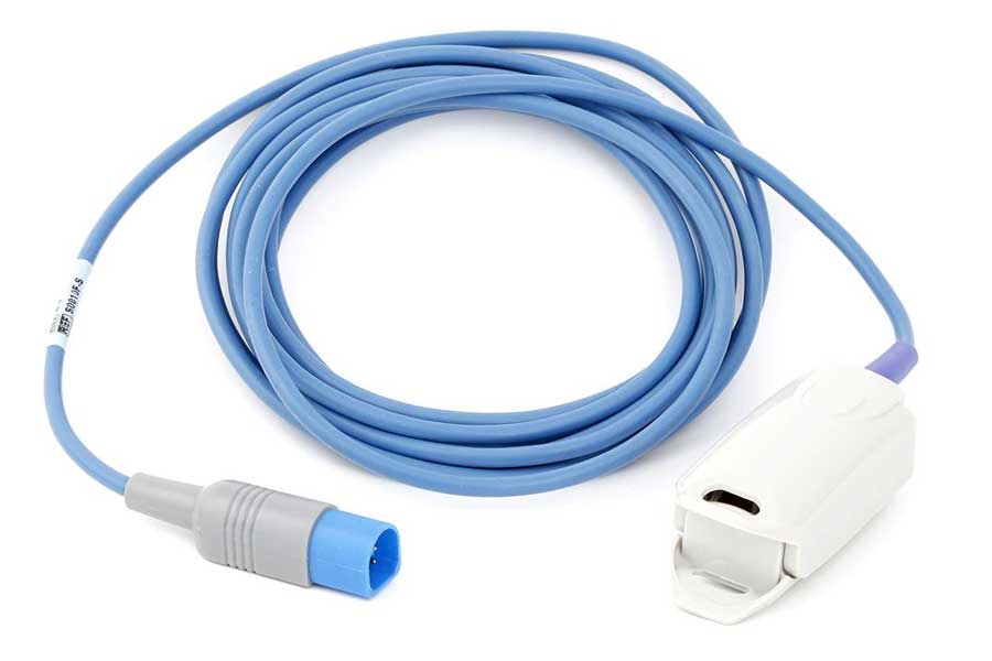 SpO2 Fingersensor Clip für Philips, Erwachsene ab 40kg, 3m (wie M1196A)
