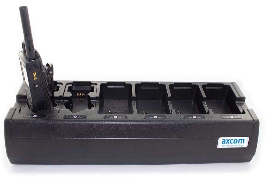 6+6-Stationen Ladegerät inkl. Adapter für MTP6650, MTP3550, MXP600