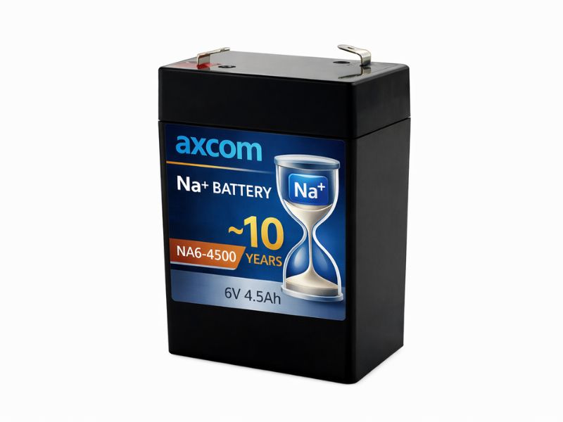 Natrium Ionen Akku 6V 4,5Ah mit 4,7mm Steckkontakten