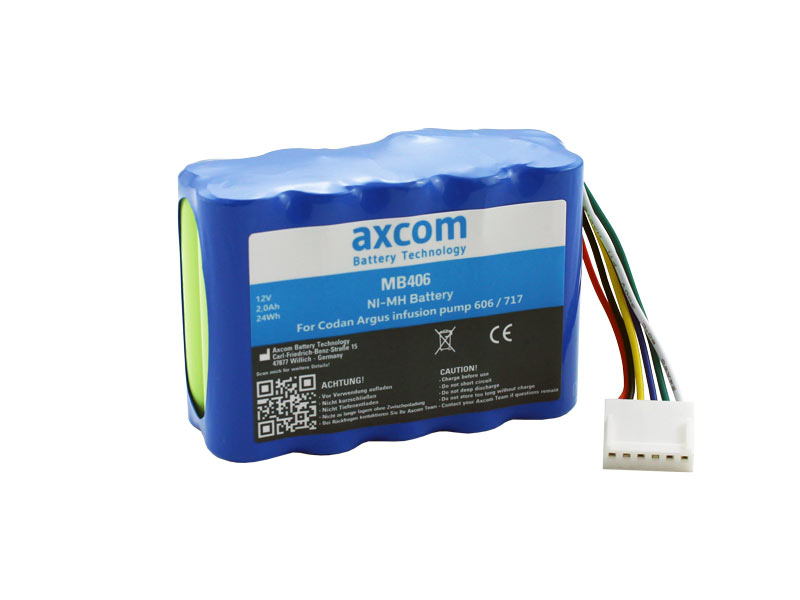 Akku für Codan Argus Infusionspumpe 606 - 12V/2000 mAh Akku für Codan Argus Infusionspumpe 606 - 12V/2000 mAh