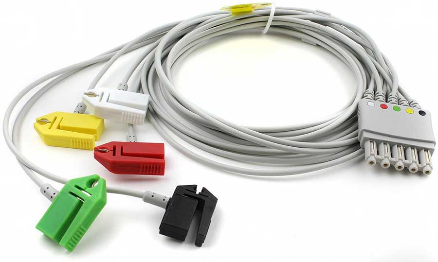 5-adriges EKG Kabel mit IEC Clip LA, RA, V, wie Philips M1971A 5-adriges EKG Kabel mit IEC Clip LA, RA, V, wie Philips M1971A
