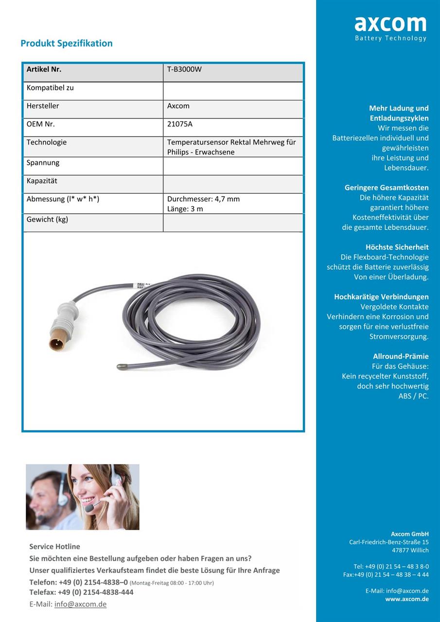 Datenblatt T-B3000W