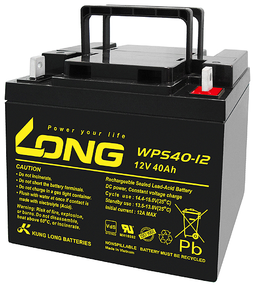 Long Bleiakku WPS40-12 - 12V 40Ah (VDS) Long Bleiakku WPS40-12 - 12V 40Ah (VDS)