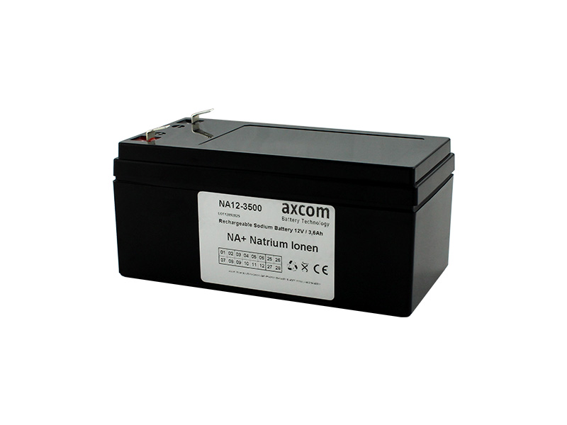 Natrium Ionen Akku 12V 3,6Ah mit 4,7mm Steckkontakten Natrium Ionen Akku 12V 3,6Ah mit 4,7mm Steckkontakten