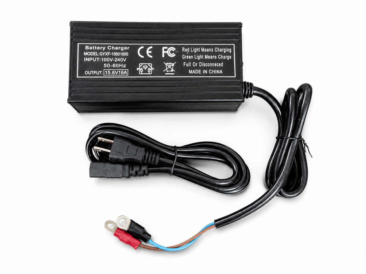 Ladegerät mit M8 Anschlussklemme für 12V Natrium-Ionen Akkus (NA+) 15,6V 16A