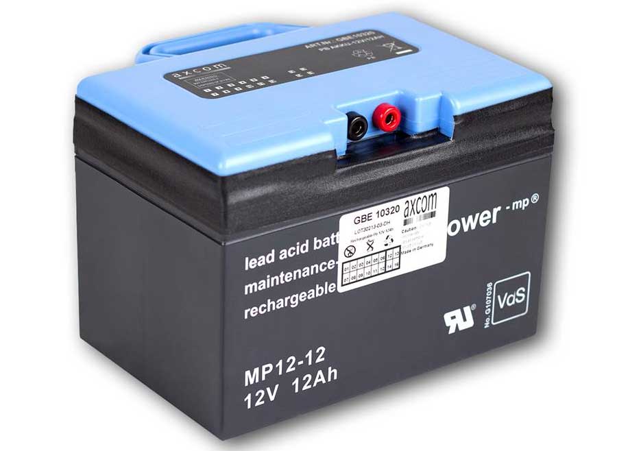 Akku für ESO Geschwindigkeitsmessgeräte mit Deckel und Griff 12V/12Ah Akku für ESO Geschwindigkeitsmessgeräte mit Deckel und Griff 12V/12Ah