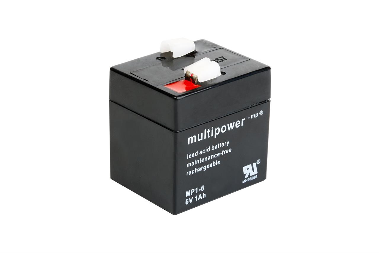 MULTIPOWER Bleiakku MP1-6 - 6V 1,0AH (VdS) MULTIPOWER Bleiakku MP1-6 - 6V 1,0AH (VdS)